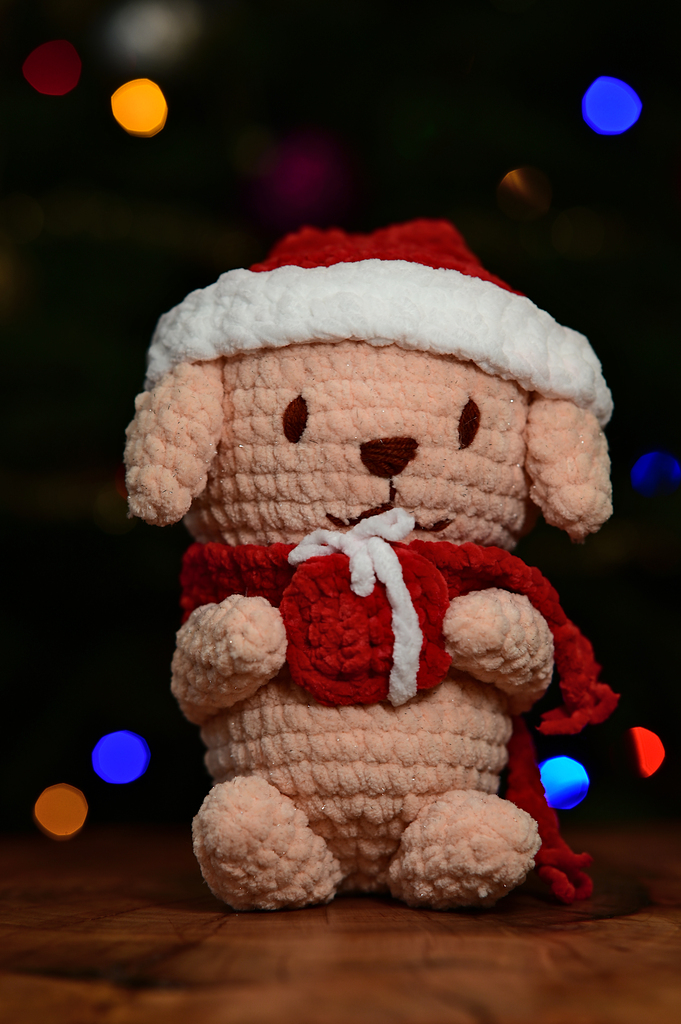 Peluche Chien de Noël